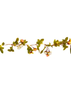 näve Außenbeleuchtung|Außenleuchten<LED-Lichterkette "Röschen" in Grün/ Rosa - (L)420 cm