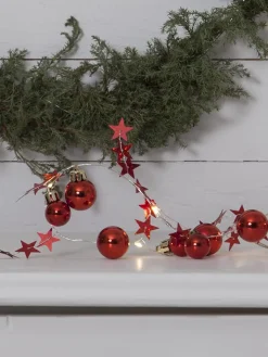 STAR Trading Lichterketten & Dekobeleuchtung<LED-Lichterkette "X-mas" in Rot - (L)90 cm
