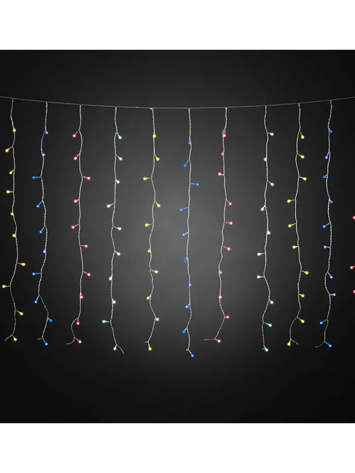 Konstsmide Lichterketten & Dekobeleuchtung|Lichterketten & Deko-Leuchten<LED-Lichtervorhang ''Eisregen'' in Bunt - (L)100 x (B)507 cm