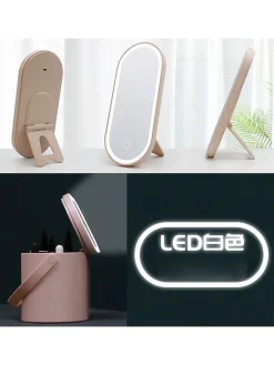 DAM Spiegel<LED-Schminkspiegel in Rosa