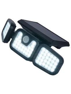 näve Außenbeleuchtung|Außenleuchten<LED-Solar-Außenwandleuchte "Pacita" in Schwarz - (B)28 x (H)13,5 x (T)11 cm