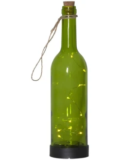 STAR Trading Außenbeleuchtung|Außenleuchten<LED-Solar-Dekohänger "Bottle" in Grün - (B)7,5 x (H)31 x (T)7,5 cm