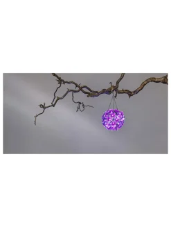STAR Trading Außenleuchten<LED-Solar-Dekohänger "Hortensia" in Violett - Ø 16 cm