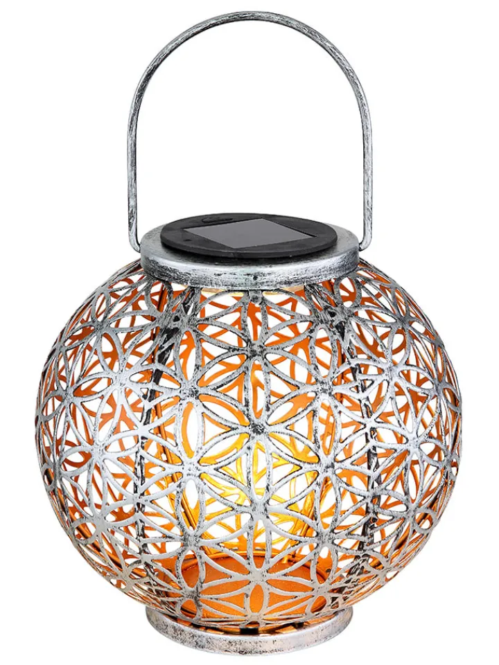 Globo lighting Lichterketten & Deko-Leuchten<LED-Solar-Dekoleuchte in Silber - (H)29 x Ø 20 cm