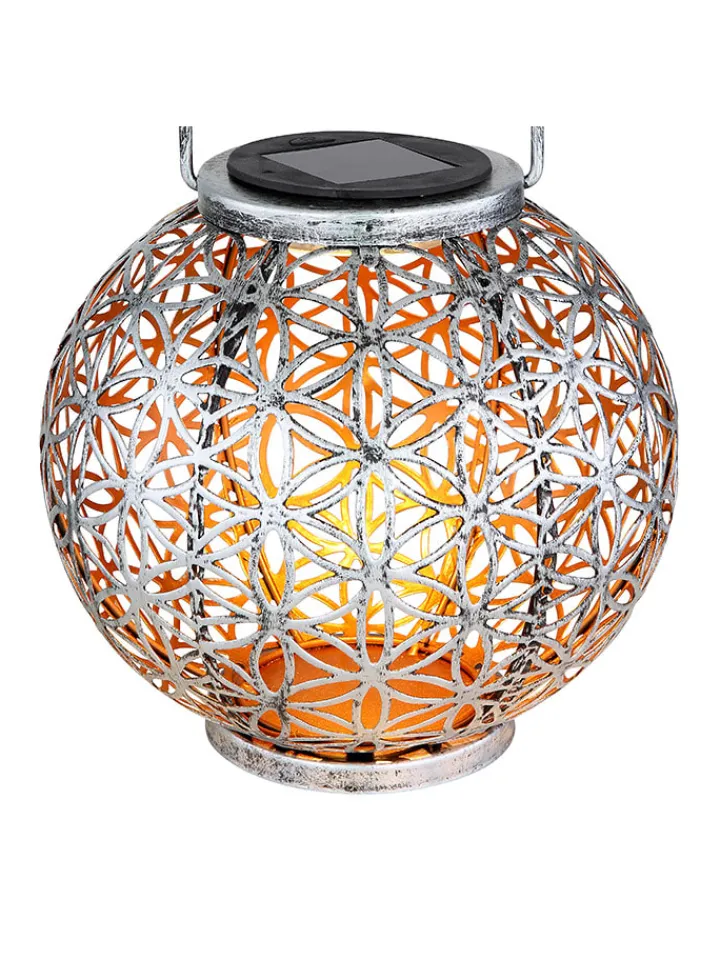 Globo lighting Lichterketten & Deko-Leuchten<LED-Solar-Dekoleuchte in Silber - (H)29 x Ø 20 cm