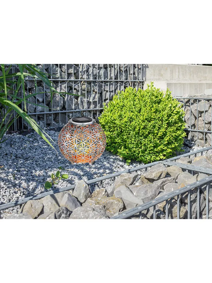 Globo lighting Lichterketten & Deko-Leuchten<LED-Solar-Dekoleuchte in Silber - (H)29 x Ø 20 cm
