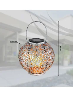 Globo lighting Lichterketten & Deko-Leuchten<LED-Solar-Dekoleuchte in Silber - (H)29 x Ø 20 cm