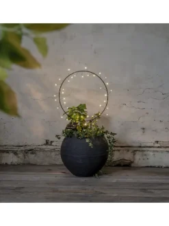 STAR Trading Außenbeleuchtung|Außenleuchten<LED-Solar-Dekoration "Barlumi" in Schwarz - (H)60 cm