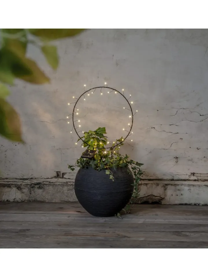 STAR Trading Außenbeleuchtung|Außenleuchten<LED-Solar-Dekoration "Barlumi" in Schwarz - (H)60 cm