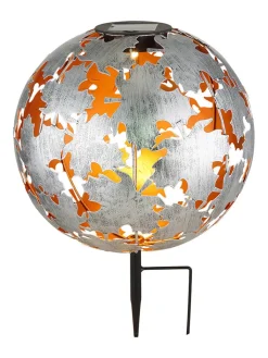 Globo lighting Lichterketten & Dekobeleuchtung<LED-Solar-Gartenstecker in Silber/ Gold - (H)37 x Ø 27 cm
