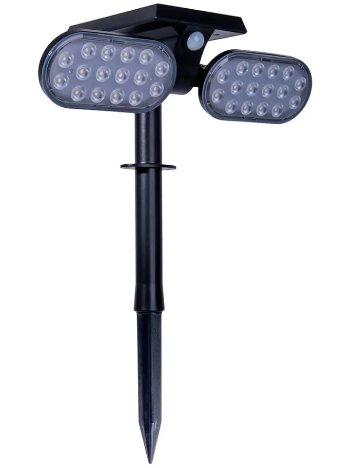 näve Außenbeleuchtung|Außenleuchten<LED-Solar-Gartenstecker "Paco" in Schwarz - (B)23 x (H)32 cm