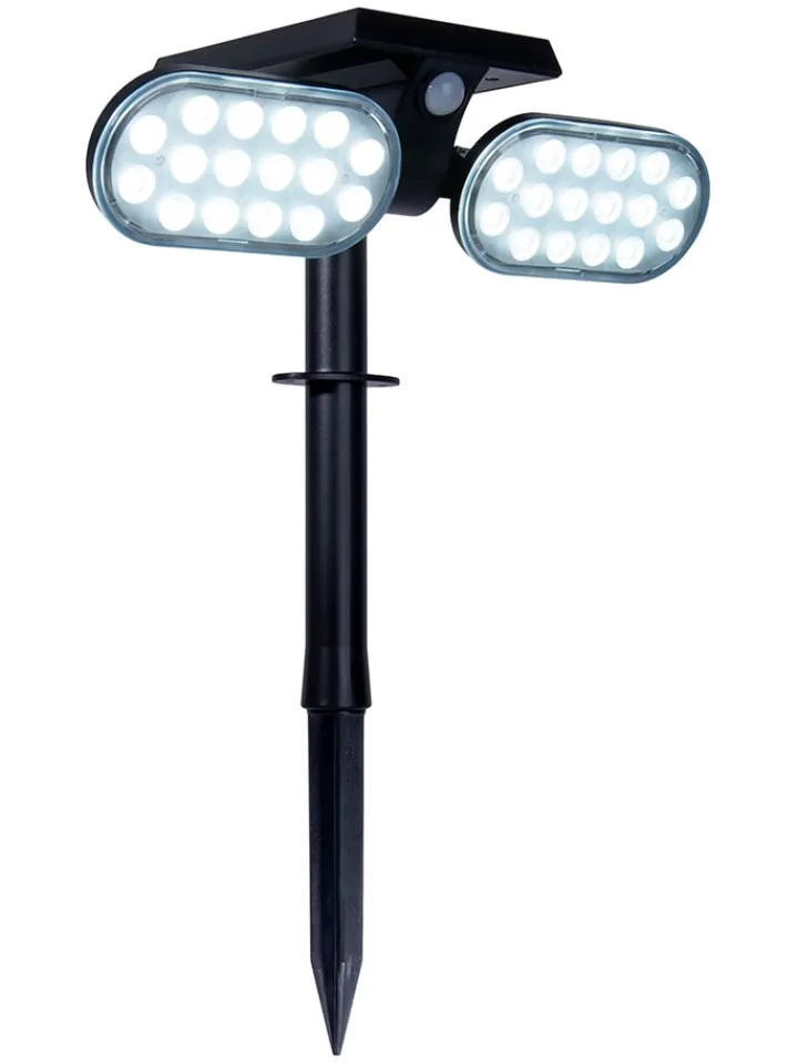 näve Außenbeleuchtung|Außenleuchten<LED-Solar-Gartenstecker "Paco" in Schwarz - (B)23 x (H)32 cm
