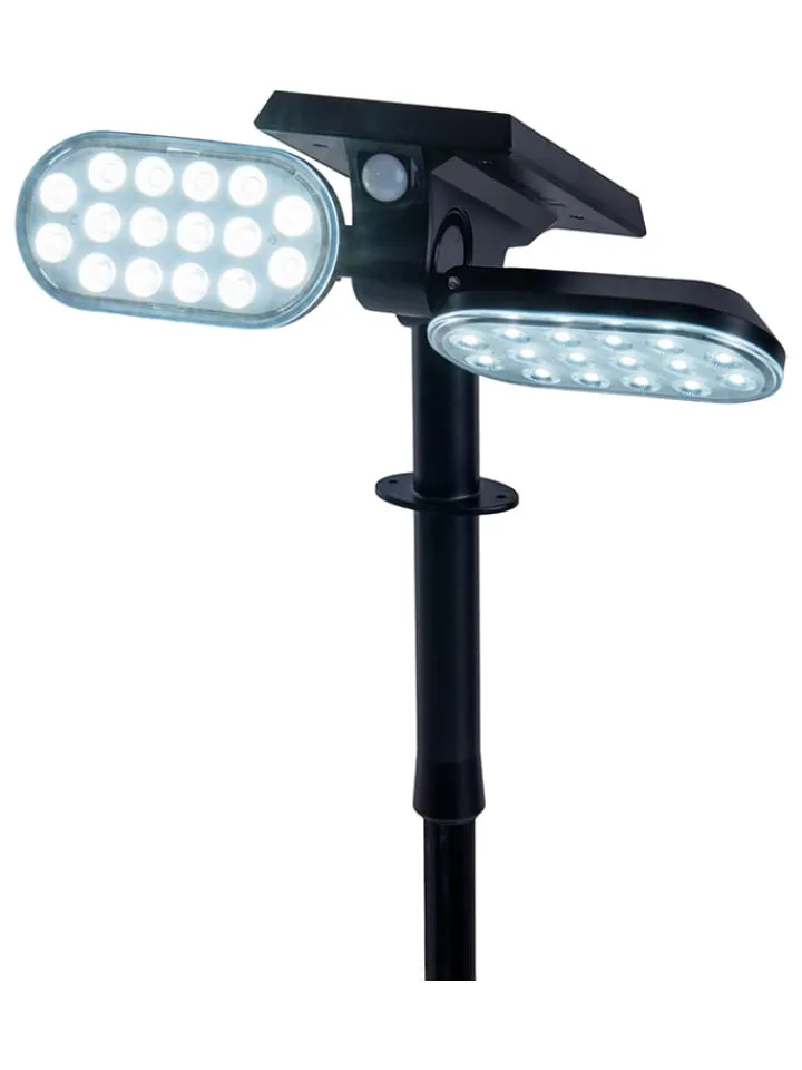 näve Außenbeleuchtung|Außenleuchten<LED-Solar-Gartenstecker "Paco" in Schwarz - (B)23 x (H)32 cm