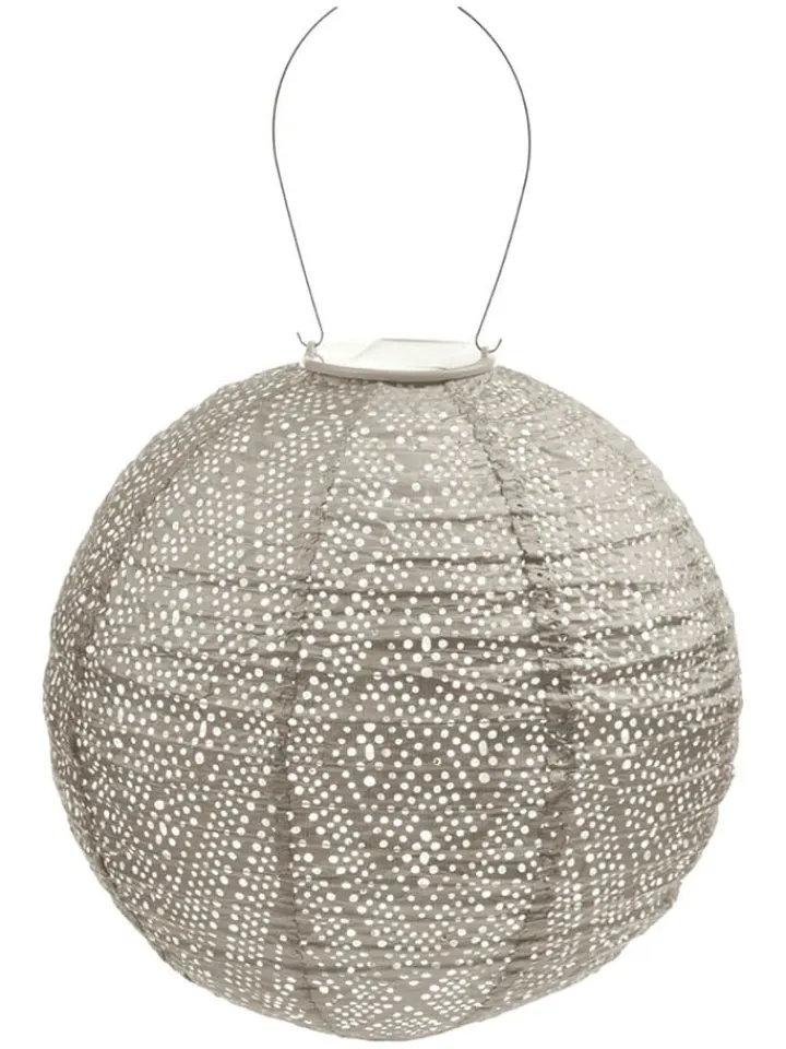 Lumiz Lichterketten & Deko-Leuchten<LED-Solarlaterne ''Ikat Rond'' in Taupe - Ø 30 cm