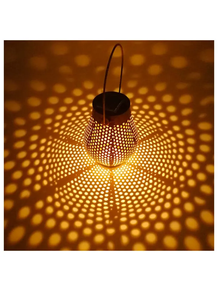 lumisky Außenleuchten|Außenbeleuchtung<LED-Solarleuchte "Doty" in Braun - (H)17 x Ø 13 cm
