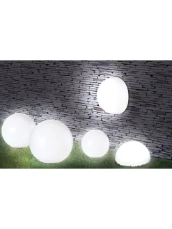 Inkazen Außenbeleuchtung<LED-Solarleuchte in Weiß - (H)10 cm - Ø 30 cm