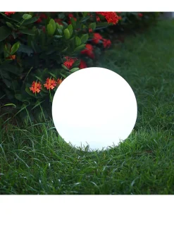 lumisky Außenbeleuchtung|Außenleuchten<LED-Solarleuchte "Solsty" in Weiß - Ø 30 cm