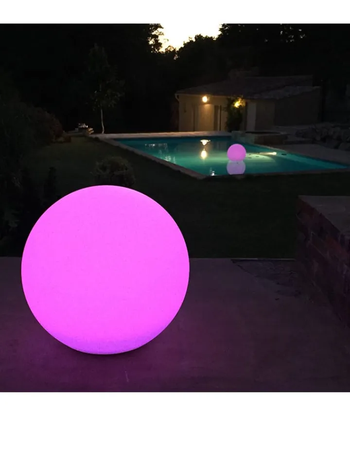 lumisky Außenbeleuchtung|Außenleuchten<LED-Solarleuchte "Solsty" in Weiß - Ø 30 cm