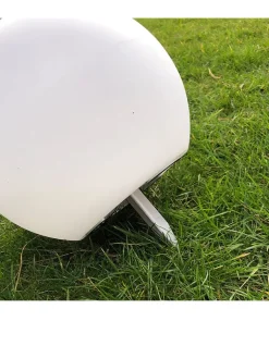 lumisky Außenbeleuchtung|Außenleuchten<LED-Solarleuchte "Solsty" in Weiß - Ø 30 cm