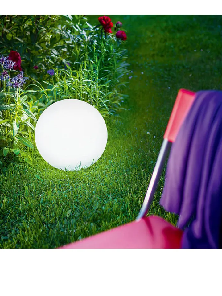 lumisky Außenbeleuchtung|Außenleuchten<LED-Solarleuchte "Solsty" in Weiß - Ø 30 cm