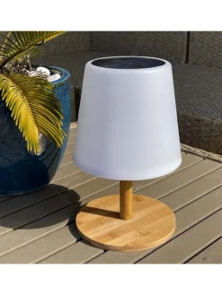 lumisky Außenbeleuchtung|Außenleuchten<LED-Solarleuchte "Standy" in Natur/ Weiß - (H)25 cm