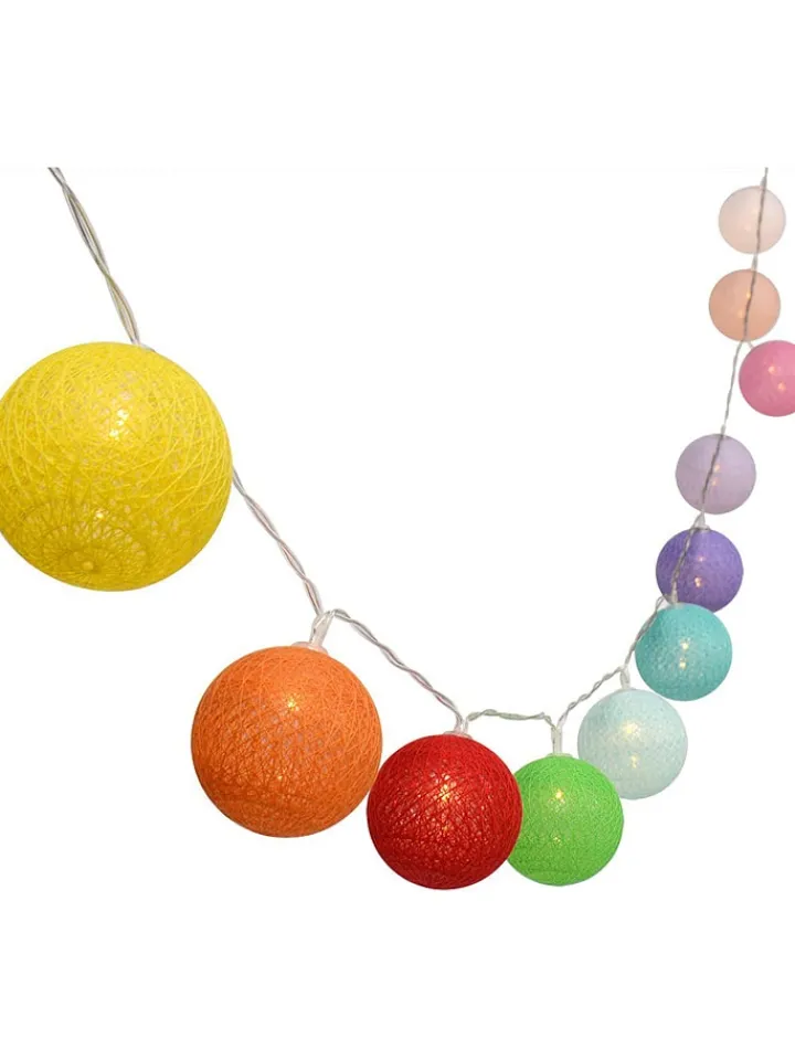lumisky Außenbeleuchtung|Außenleuchten<LED-Solar-Lichtergirlande "Mimy" in Bunt - (L)380 cm