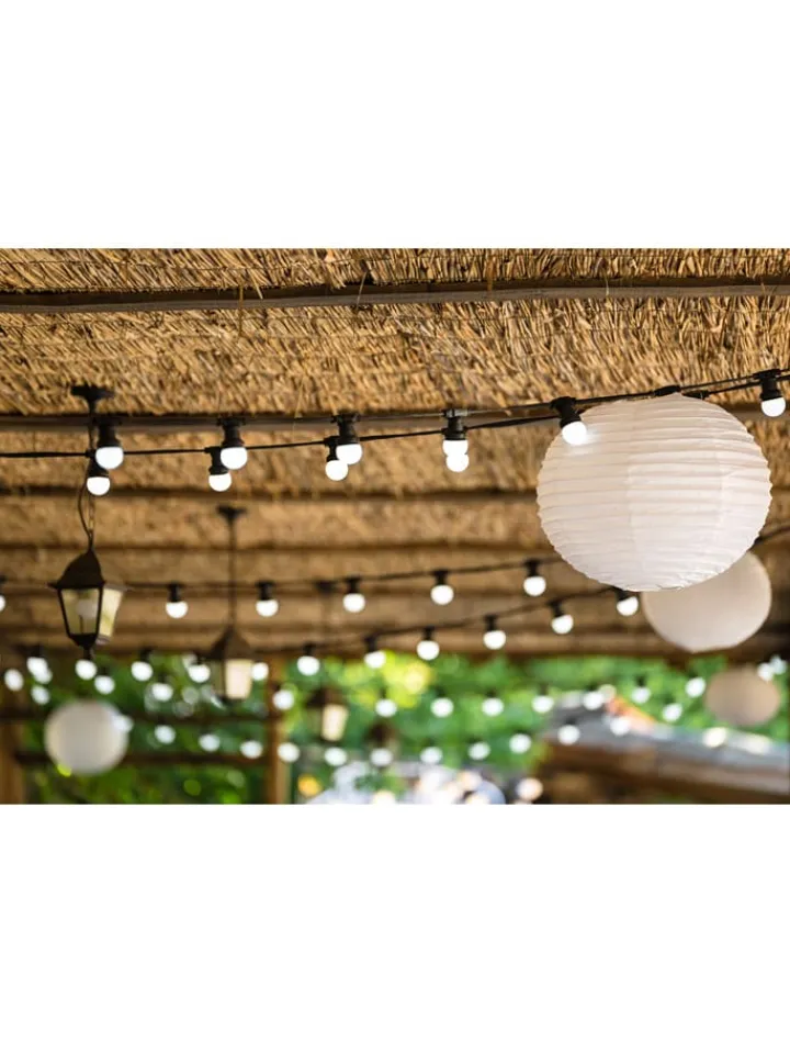 lumisky Außenleuchten|Außenbeleuchtung<LED-Solar-Lichtergirlande "Party" in Warmweiß - (L)570 cm