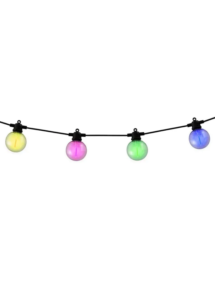 näve Außenbeleuchtung<LED-Solar-Lichterkette "Cadena" in Schwarz/ Transparent - (L)1000 cm