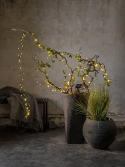 STAR Trading Lichterketten & Deko-Leuchten<LED-Solarlichterkette "Dew Drop Micro" in Schwarz - (L)7,4 m