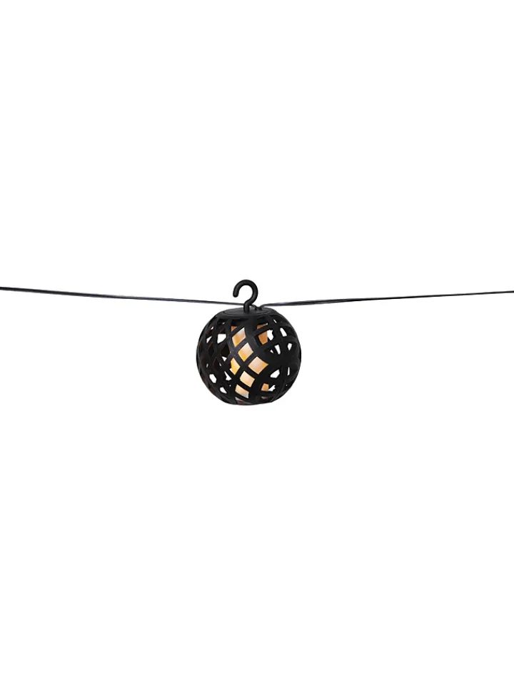 Best Season Lichterketten & Dekobeleuchtung<LED-Solarlichterkette "Flame" in Schwarz - (L)210 cm