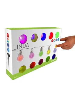 näve Außenleuchten|Außenbeleuchtung<LED-Solar-Lichterkette "Linda" in Bunt - (L)370 cm