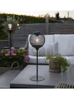 STAR Trading Außenbeleuchtung|Außenleuchten<LED-Solar-Tischleuchte "Sunlight" in Schwarz - (H)45 cm