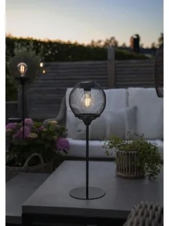 STAR Trading Außenbeleuchtung|Außenleuchten<LED-Solar-Tischleuchte "Sunlight" in Schwarz - (H)45 cm