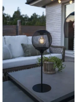 STAR Trading Außenbeleuchtung|Außenleuchten<LED-Solar-Tischleuchte "Sunlight" in Schwarz - (H)45 cm