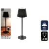 SiL Interiors Tischleuchten<LED-Tischleuchte in Schwarz - (H)36 cm - Ø 11 cm