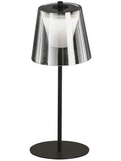 FH Lighting Tischleuchten<LED-Tischleuchte "Marbella" in Schwarz - (H)35 x Ø 14 cm