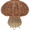 OYOY mini Tischleuchten<LED-Tischleuchte ''Mushroom'' in Beige/ Hellbraun - (H)15 x Ø 15 cm