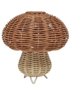 OYOY mini Tischleuchten<LED-Tischleuchte ''Mushroom'' in Beige/ Hellbraun - (H)15 x Ø 15 cm