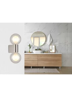 Globo lighting Wandleuchten<LED-Wandleuchte "Ander" in Silber - (B)10 x (H)26 cm