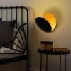 ABERTO DESIGN Wandleuchten<LED-Wandleuchte in Schwarz - (B)25 x (H)25 cm