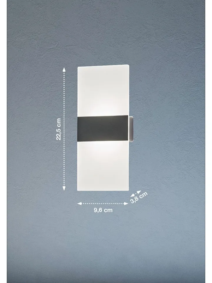 FH Lighting Wandleuchten<LED-Wandleuchte in Weiß - (B)22,5 x (H)9,6 cm