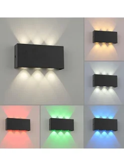 Just Light Wandleuchten<LED-Wandleuchte "Lola Carla" in Schwarz - (B)17 x (H)8 x (T)4 cm