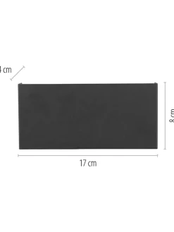 Just Light Wandleuchten<LED-Wandleuchte "Lola Carla" in Schwarz - (B)17 x (H)8 x (T)4 cm