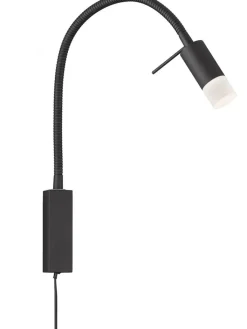 FISCHER & HONSEL Wandleuchten<LED-Wandleuchte "Seng" in Schwarz - (H)40 cm