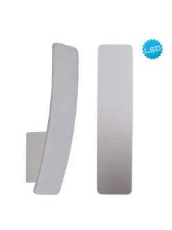 näve Wandleuchten<LED-Wandleuchte "Stan" in Silber - (B)6 x (H)29,5 x (T)7 cm