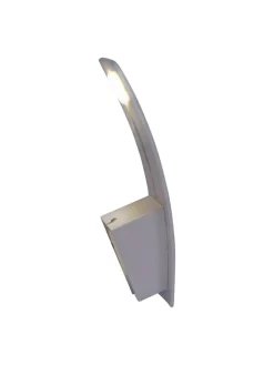näve Wandleuchten<LED-Wandleuchte "Stan" in Silber - (B)6 x (H)29,5 x (T)7 cm