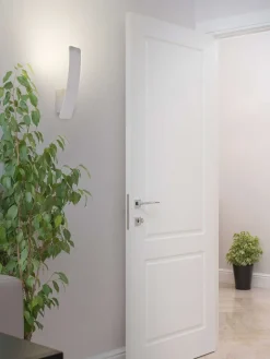 näve Wandleuchten<LED-Wandleuchte "Stan" in Silber - (B)6 x (H)29,5 x (T)7 cm