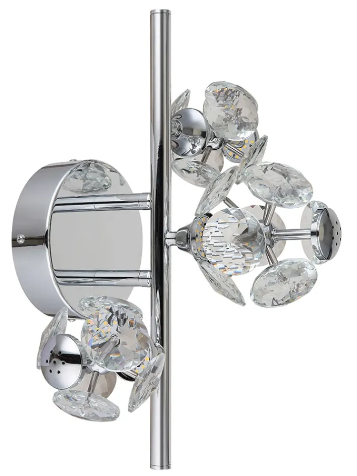 Globo lighting Wandleuchten<LED-Wandleuchte "Virina" in Silber - (B)41 x (H)27 x (T)33 cm