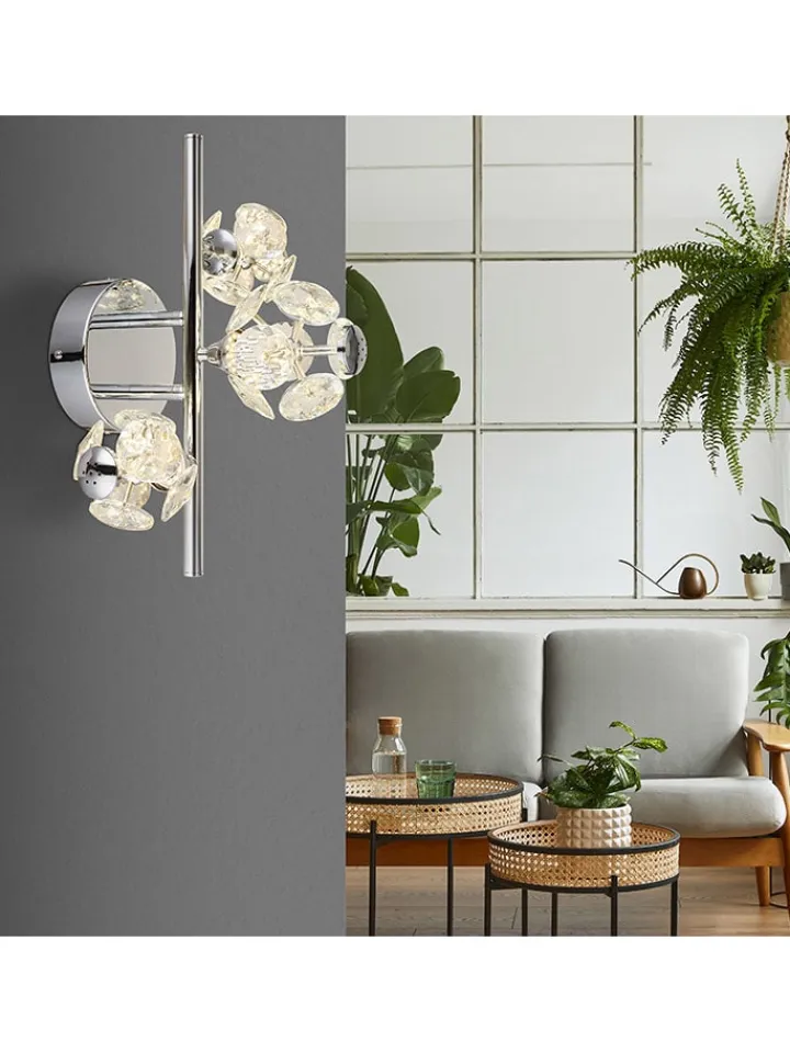 Globo lighting Wandleuchten<LED-Wandleuchte "Virina" in Silber - (B)41 x (H)27 x (T)33 cm
