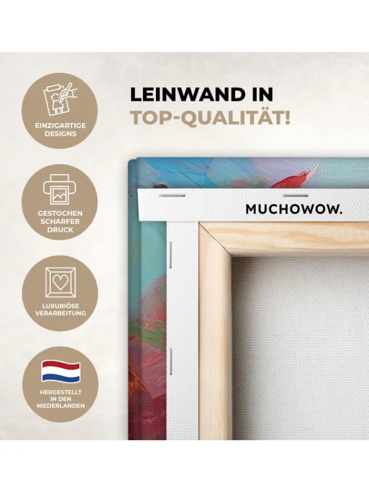MuchoWow Wanddekoration<Leinwand bilder Abstrakte Farbexplosion (BxH)